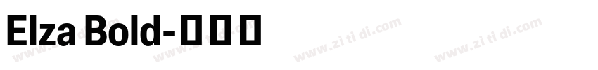 Elza Bold字体转换